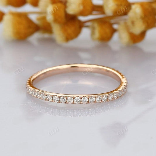 Dainty 0.69ctw Lab Grown Diamond Stacking Wedding Band  customdiamjewel   