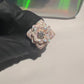 Rose Gold Lab Grown Cluster Hip Hop Ring hip hop jewelry CustomDiamJewel   