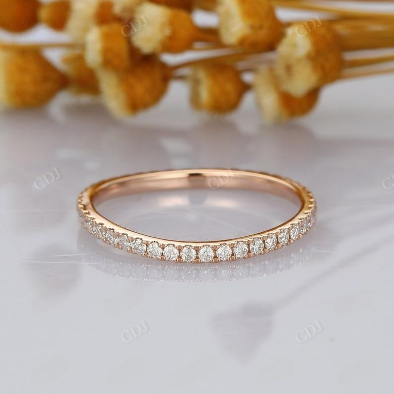 Dainty 0.69ctw Lab Grown Diamond Stacking Wedding Band  customdiamjewel   