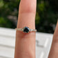 Green Moissanite Bridal Engagement Ring
