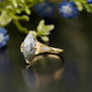 Marquise Salt and Pepper Moissanite Ring