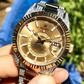 Yellow Dial Rolex Sky Dweller Moissanite Watch customdiamjewel