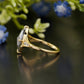 Marquise Salt and Pepper Moissanite Ring