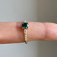 Green Moissanite Bridal Engagement Ring