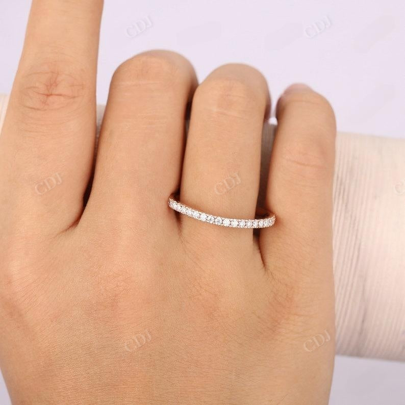 Dainty 0.69ctw Lab Grown Diamond Stacking Wedding Band  customdiamjewel   