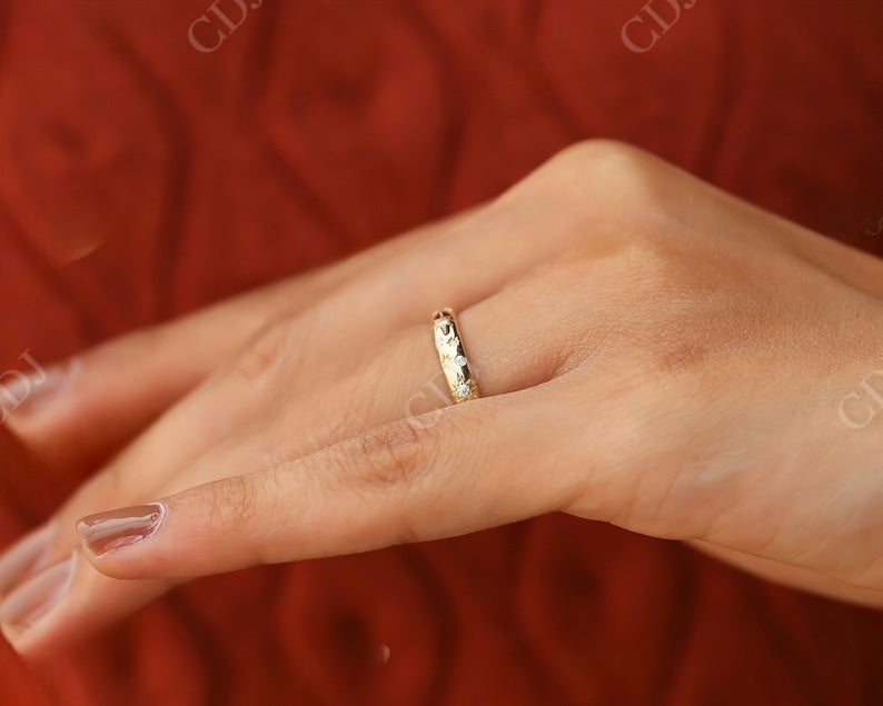 0.24CT Round Cut Real Dimaond Vintage Starburst Wedding Band  customdiamjewel   