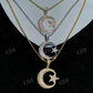 Mens 925 Silver Crescent Moon & Star Islam Muslim Arabic Pendant  customdiamjewel   