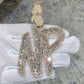 Customized NP Letter Bail Diamond Pendant hip hop jewelry CustomDiamJewel