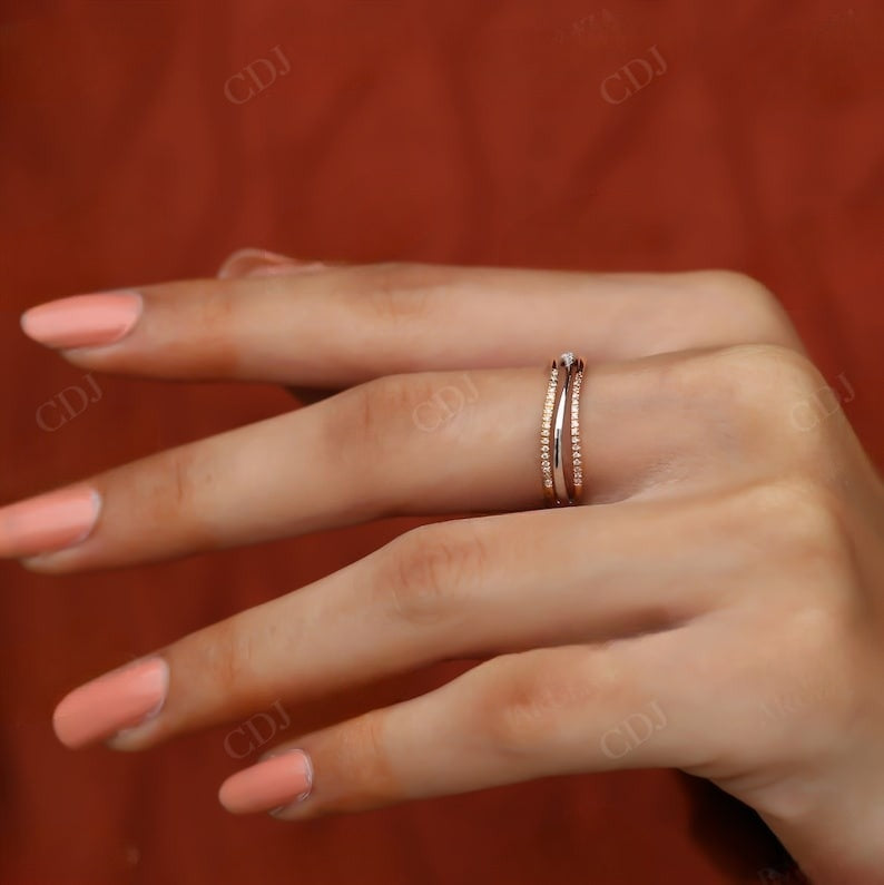 Trio Stacking Ring Set 0.17CTW Lab grown Diamond Band  customdiamjewel   