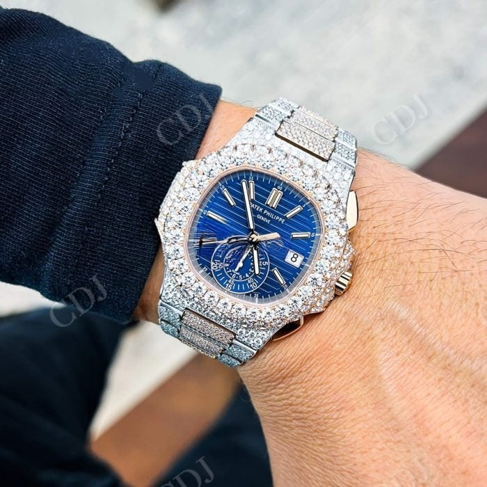 Patek Philippe Moissanite Diamond Custom Watch customdiamjewel