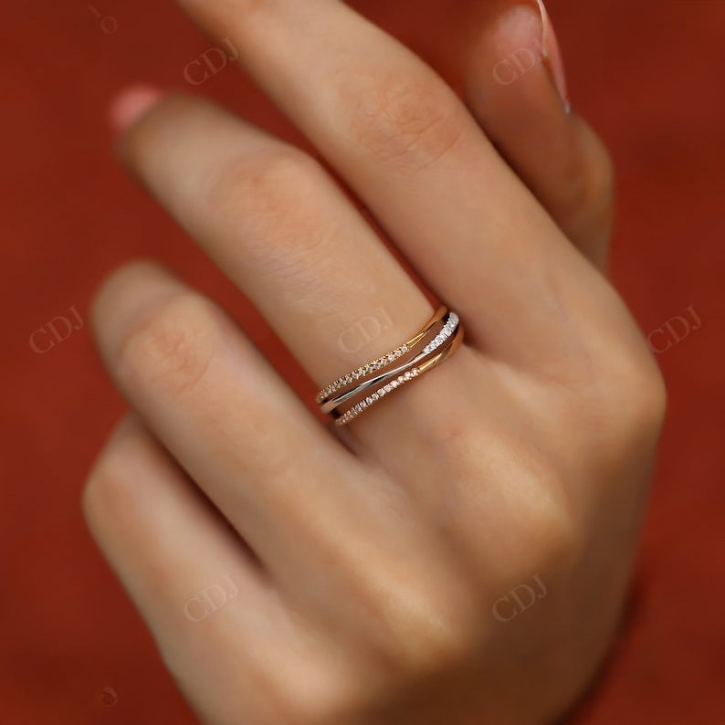 Trio Stacking Ring Set 0.17CTW Lab grown Diamond Band  customdiamjewel   
