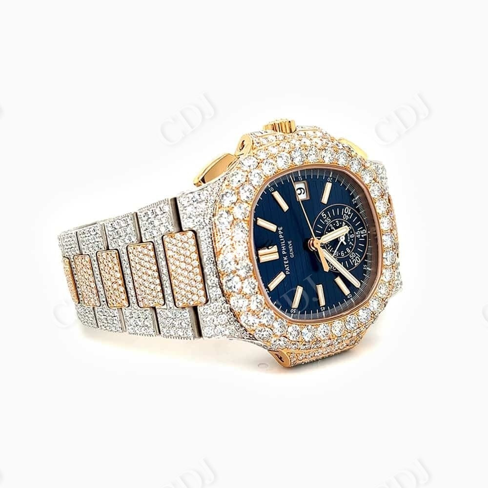Patek Philippe Moissanite Diamond Custom Watch customdiamjewel