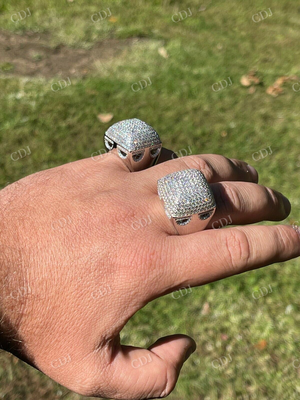 Cluster Men's Hip Hop Diamond Ring  customdiamjewel   