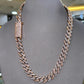 10K Rose Gold Thick Cuban Link Chain For Men hip hop jewelry CustomDiamJewel   