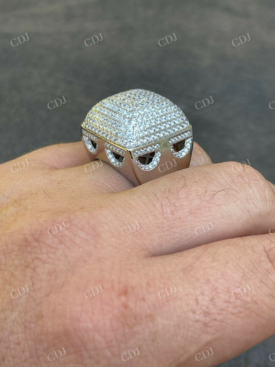 Cluster Men's Hip Hop Diamond Ring  customdiamjewel   