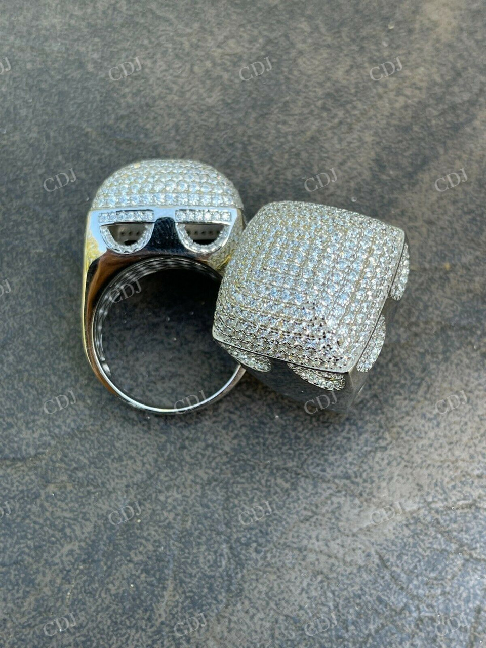 Cluster Men's Hip Hop Diamond Ring  customdiamjewel   