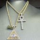 Tringle In Evil Eye And Cross Diamond Pendant hip hop jewelry customdiamjewel
