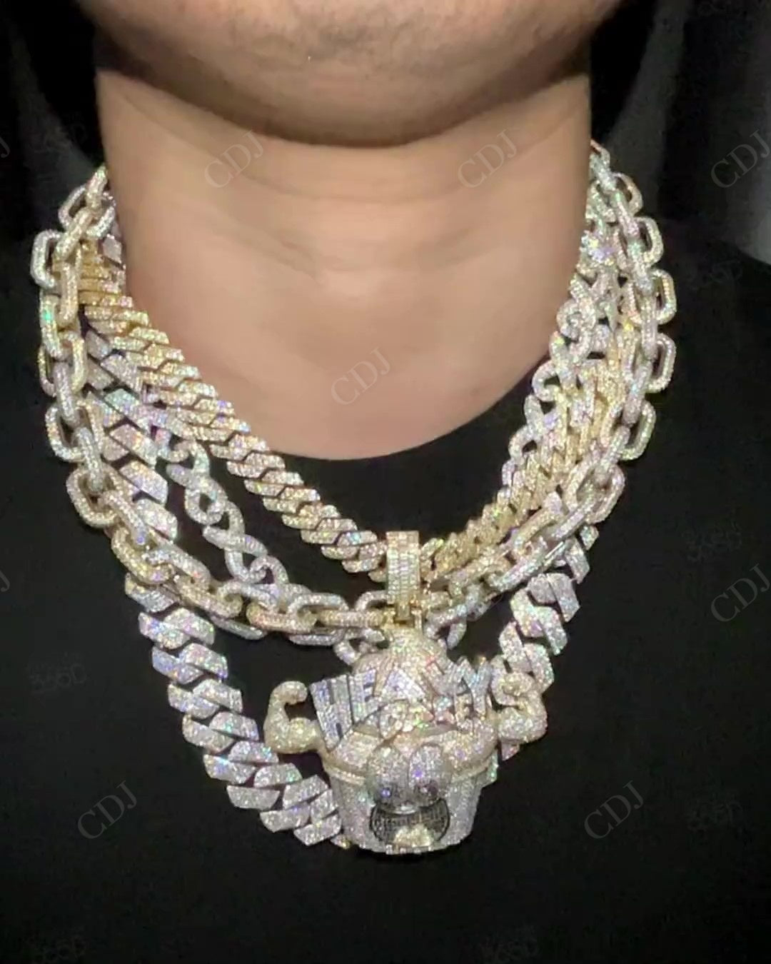 Hip Hop Icd Out Diamond Chain Necklace hip hop jewelry CustomDiamJewel   