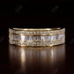 1.15CT Round cut & Baguette Cut Real Diamond Wedding band  customdiamjewel   