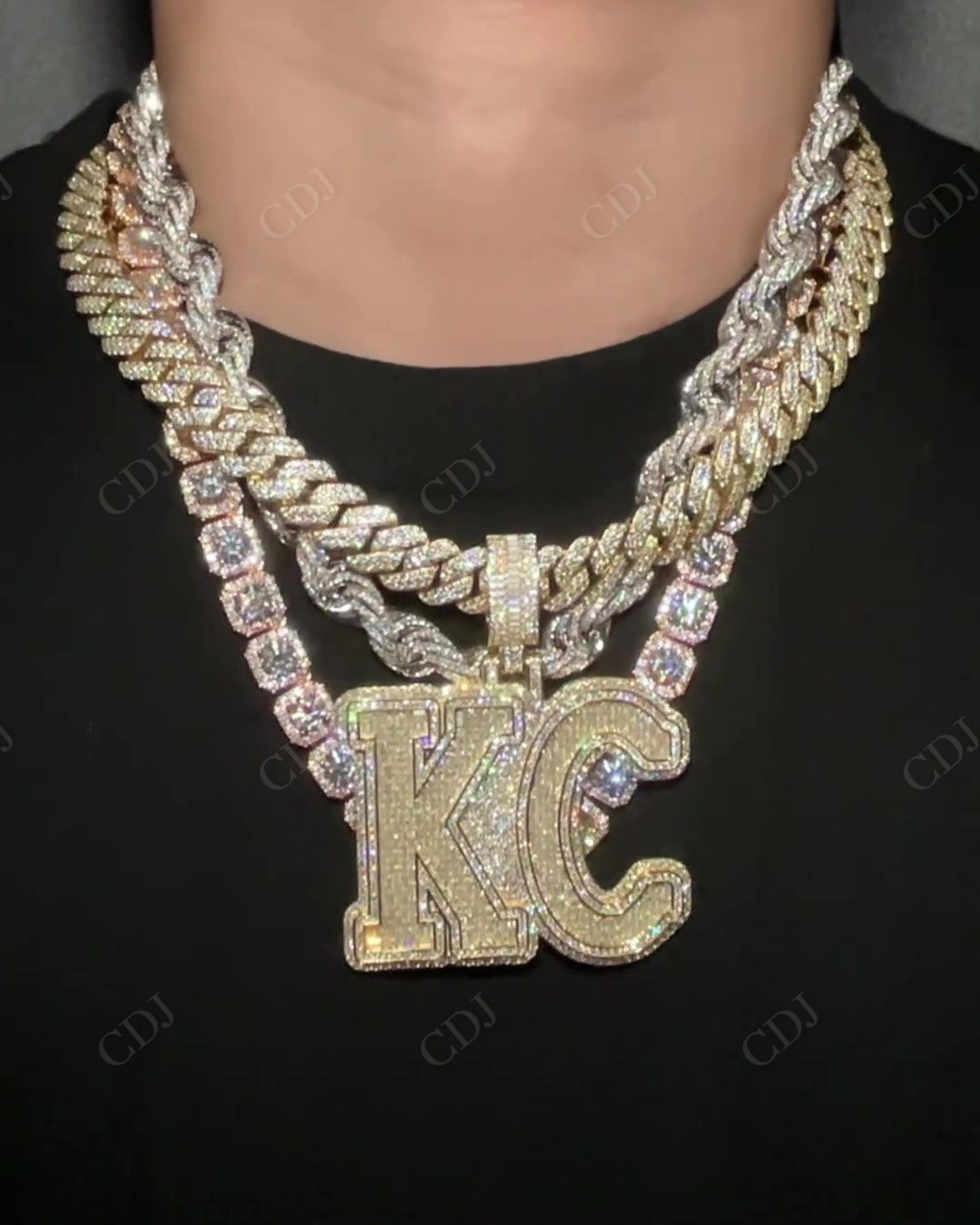 Hip Hop Icd Out Diamond Chain Necklace hip hop jewelry CustomDiamJewel   