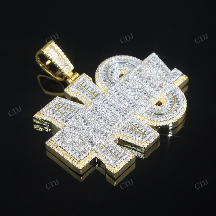 NO Letter Hip Hop Moissanite Iced Out Diamond Pendant customdiamjewel