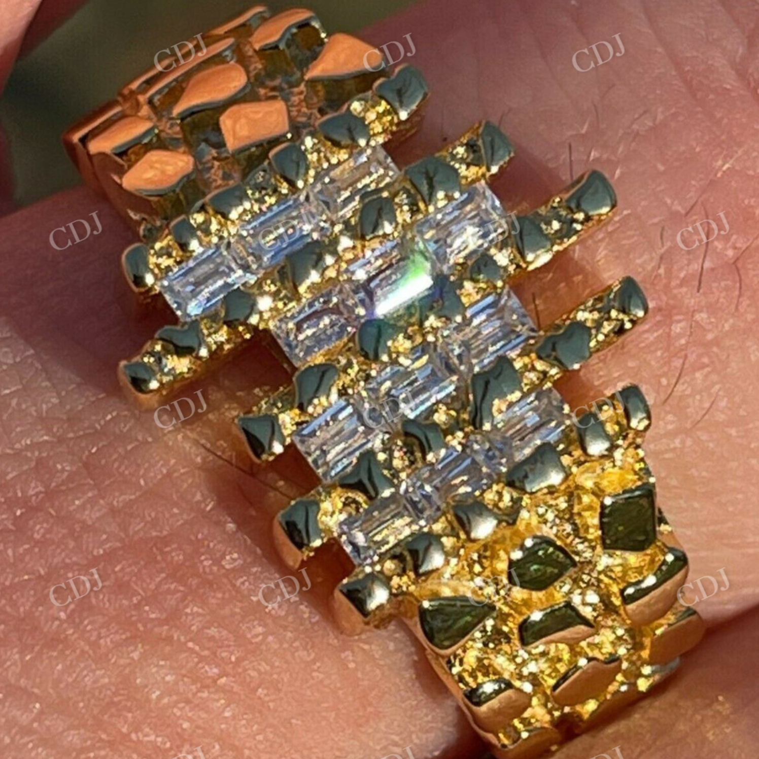 14k Gold Antique Diamond Ring  customdiamjewel   