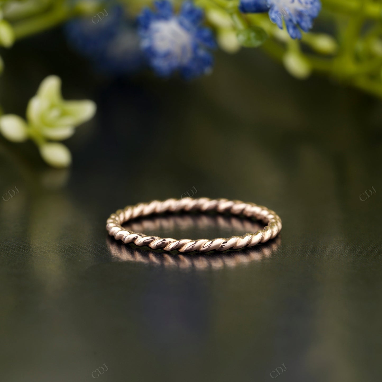 Braided Twist Stackable Wedding Band