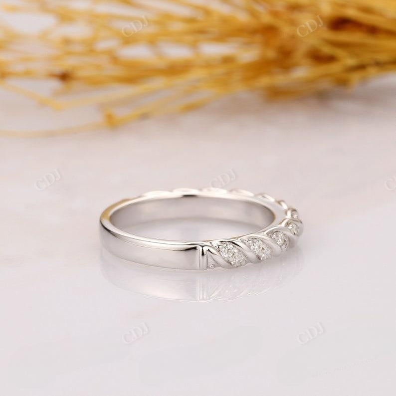 0.21ctw Rope Style Half Eternity CVD Diamond Wedding Band  customdiamjewel   