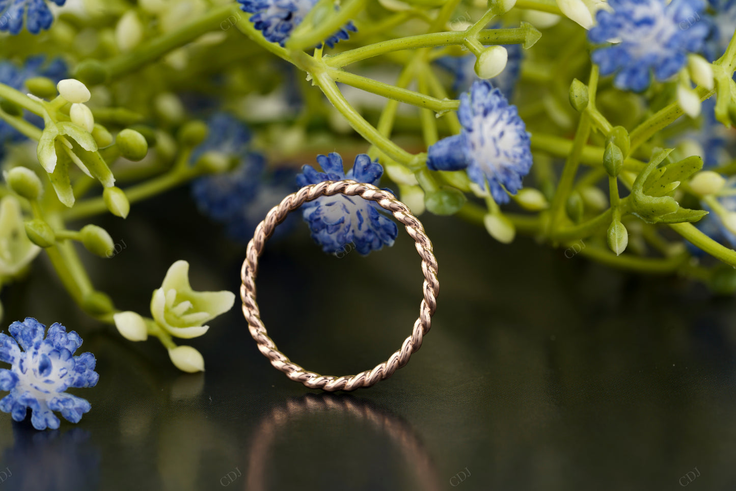 Braided Twist Stackable Wedding Band