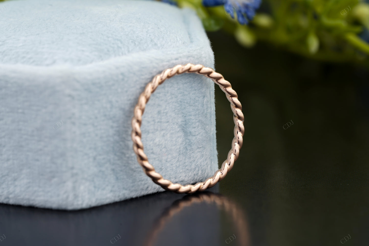 Braided Twist Stackable Wedding Band