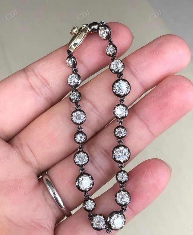Unique Round Cut Lab Grown Diamond Bracelet