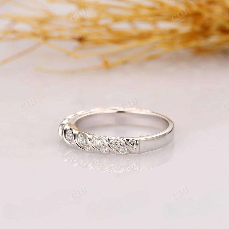0.21ctw Rope Style Half Eternity CVD Diamond Wedding Band  customdiamjewel   