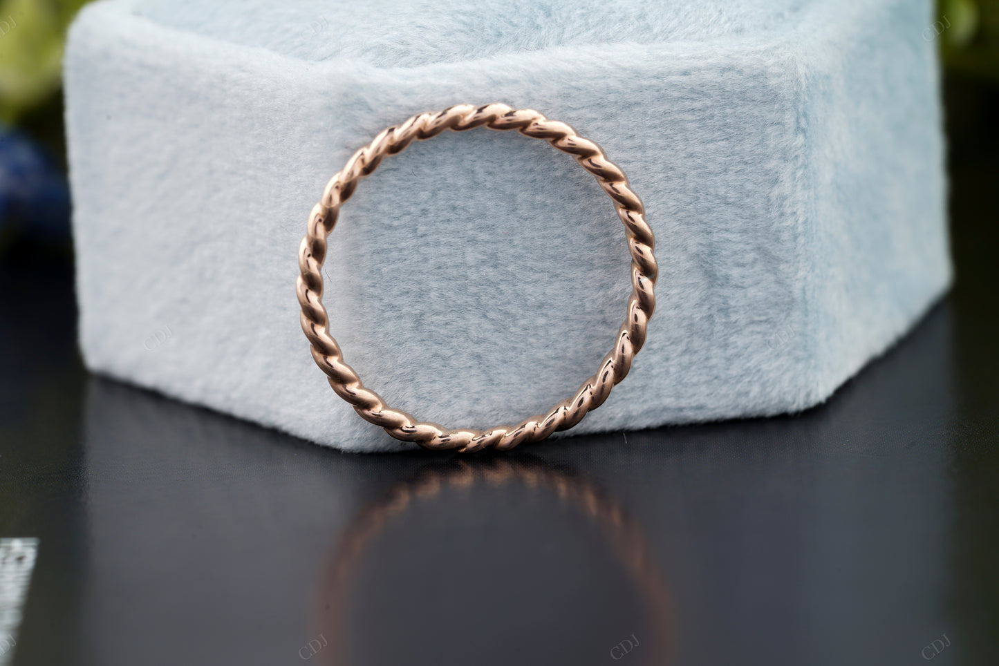 Braided Twist Stackable Wedding Band