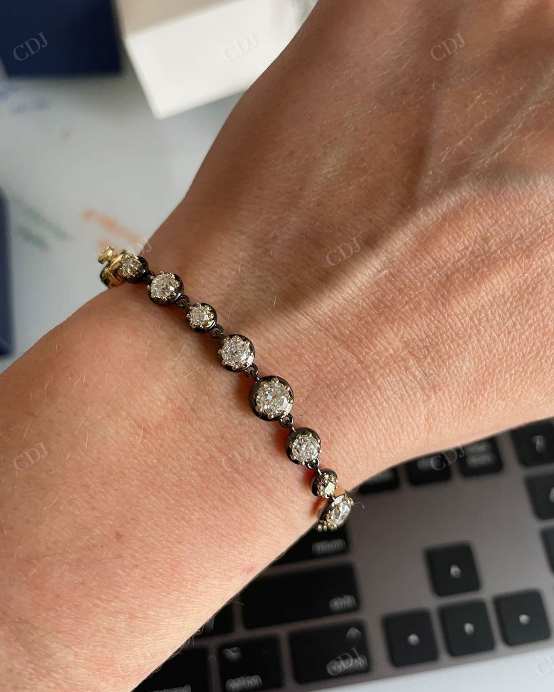 Unique Round Cut Lab Grown Diamond Bracelet