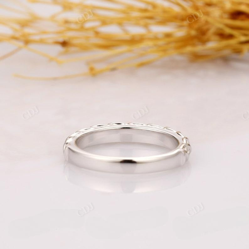 0.21ctw Rope Style Half Eternity CVD Diamond Wedding Band  customdiamjewel   