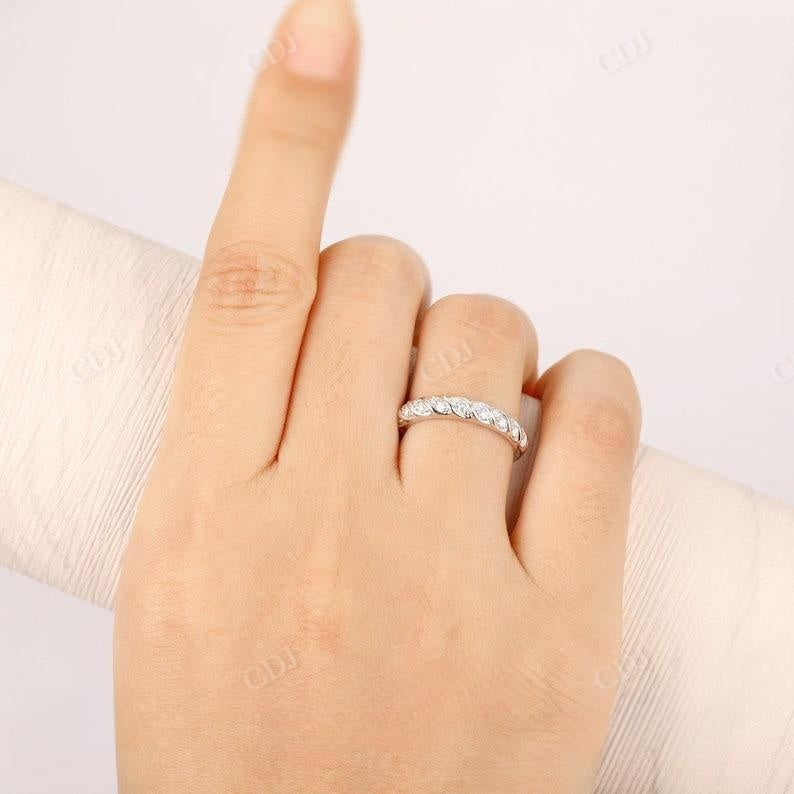 0.21ctw Rope Style Half Eternity CVD Diamond Wedding Band  customdiamjewel   