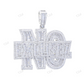 NO Letter Hip Hop Moissanite Iced Out Diamond Pendant customdiamjewel
