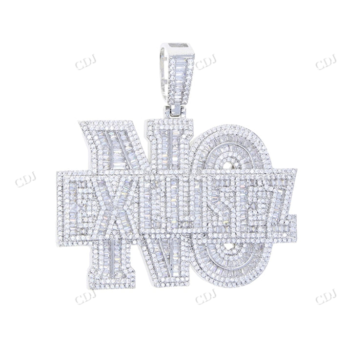 NO Letter Hip Hop Moissanite Iced Out Diamond Pendant customdiamjewel