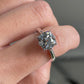 Old Mine Cushion Cut Moissanite Solitaire Ring