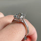 Old Mine Cushion Cut Moissanite Solitaire Ring