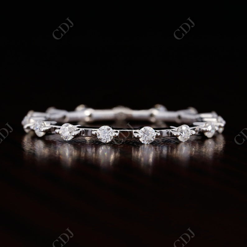 0.55CT Round Cut Natural Diamond Dainty Full Eternity Wedding Band  customdiamjewel   