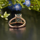 Emerald Moissanite Double Band Ring