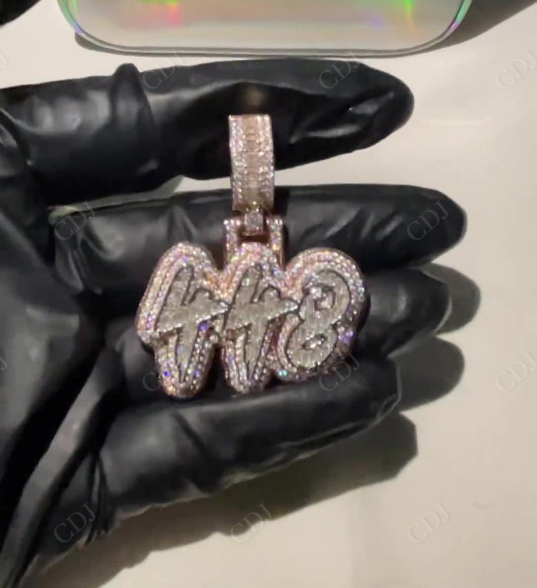Iced Out Hip Hop Letter Pendant hip hop jewelry CustomDiamJewel   