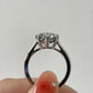 Old Mine Cushion Cut Moissanite Solitaire Ring