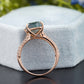 Emerald Moissanite Double Band Ring