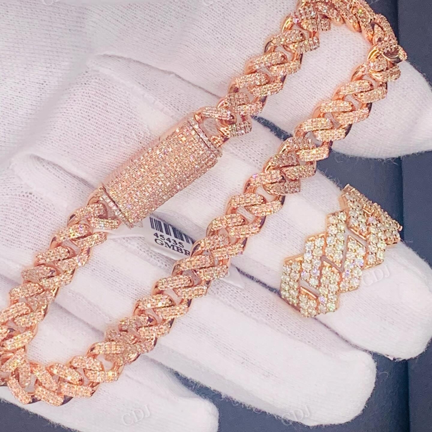 VVS Moissanite Rose Gold Cuban Chain Chicago Wholesale