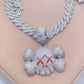 Iced Out Diamond Kaws Pendant For Men  customdiamjewel   