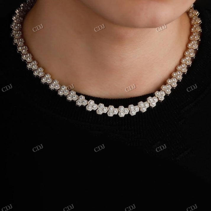 Antique 10mm Diamond Honeycomb Link Chain hip hop jewelry CustomDiamJewel