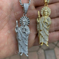 Men's Solid Gold St Jude San Judas Tadeo Iced Pendant  customdiamjewel   