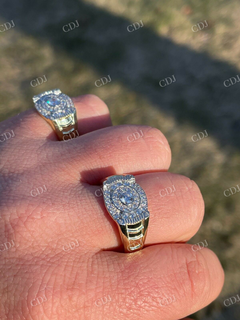 Men's icy Micro pave diamond solitaire ring  customdiamjewel   